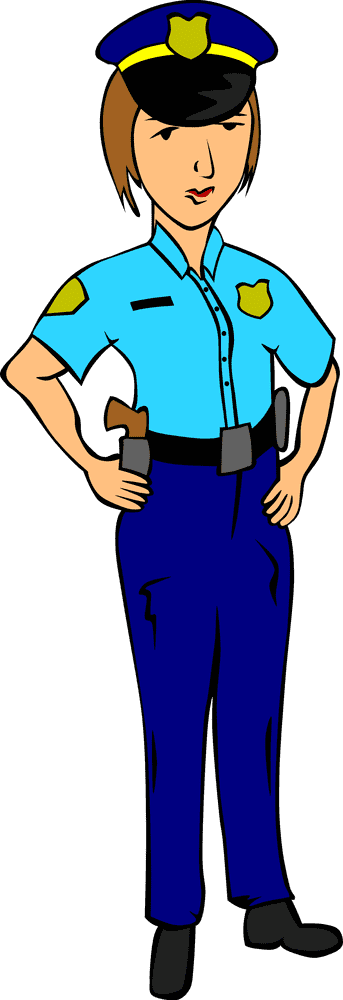 Confident Police Officer Standing Strong PNG