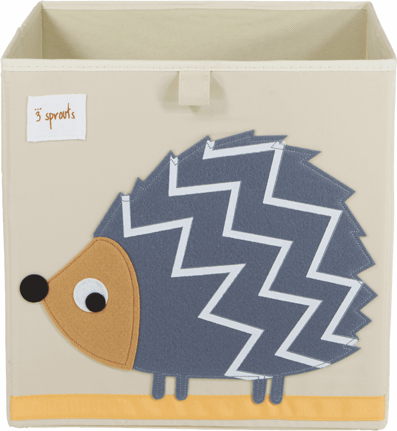 Adorable Hedgehog Cardboard Box Storage Solution PNG