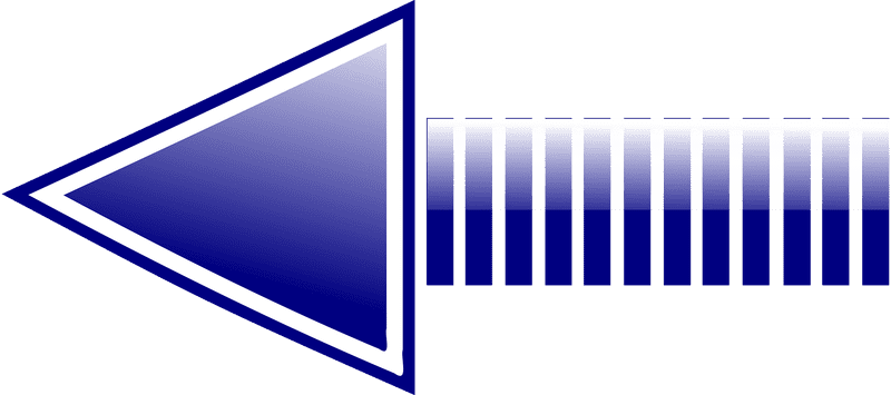 Dynamic Blue Arrow Design PNG