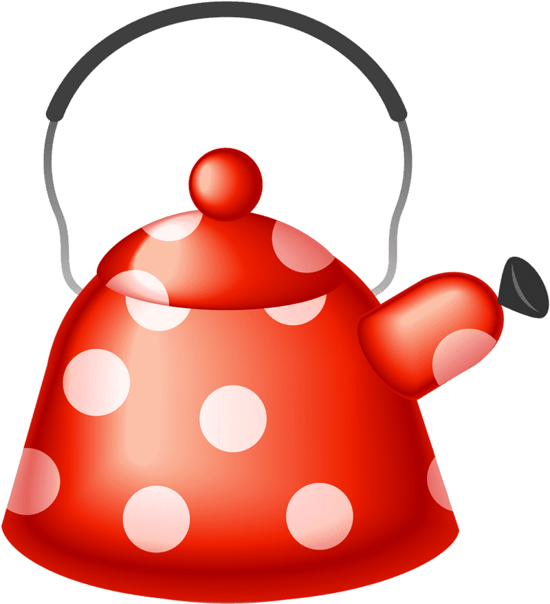 Whimsical Kettle Bell with Polka Dots PNG