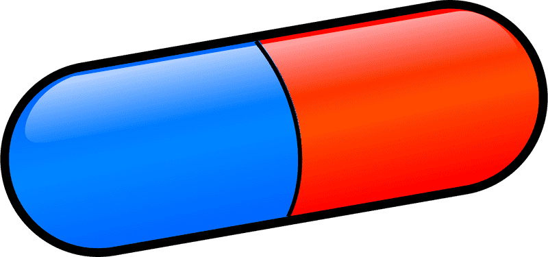 Colorful Dual-Action Pill for Enhanced Wellness PNG