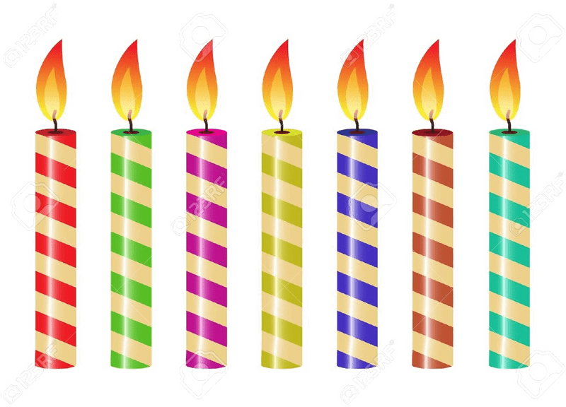 Colorful Celebration Candle Collection PNG