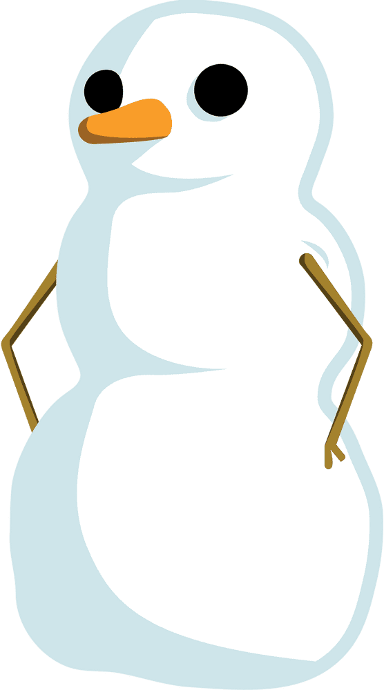 Charming Snowman with Playful Expression PNG