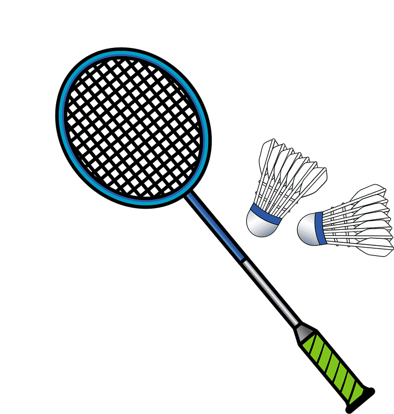Tennis Racket with Shuttlecocks on Display PNG