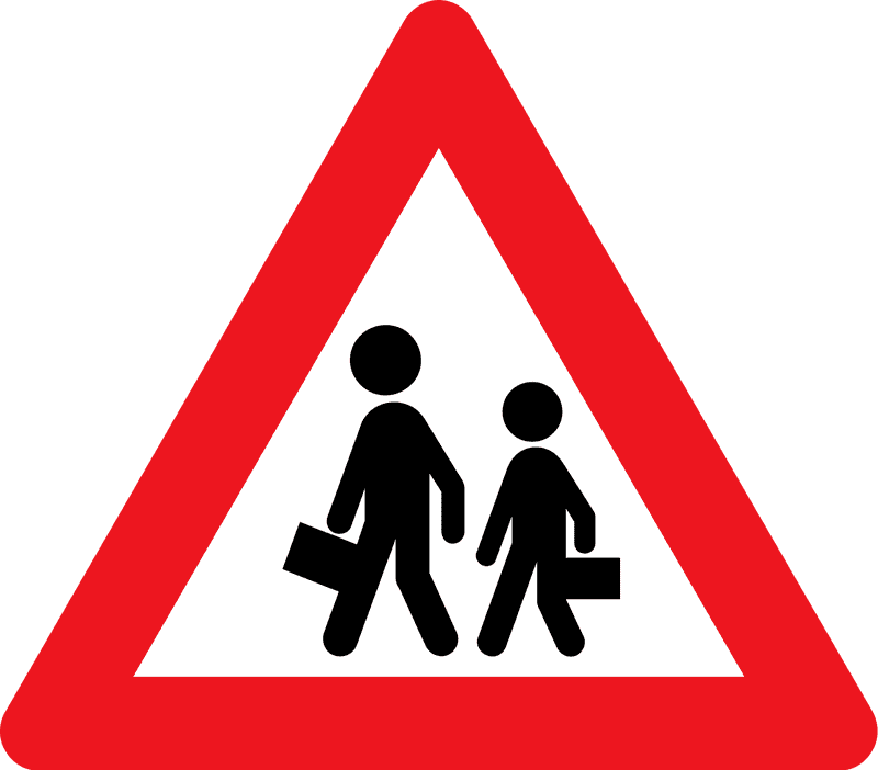 Caution Child Safety Zone Ahead PNG