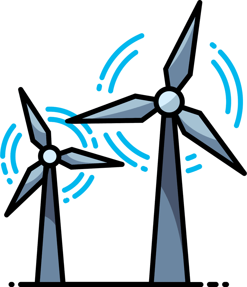 Modern Wind Turbine Energy Solution PNG