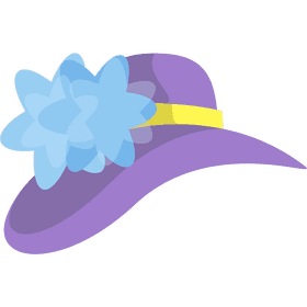 Elegant Purple Floral Hat PNG
