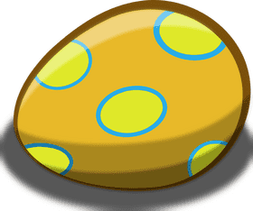 Easter Cheerful Polka Dot Egg PNG