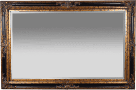 Elegant Antique Mirror Frame Design PNG