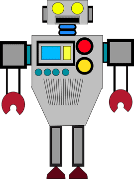 Colorful Retro Robot Companion PNG