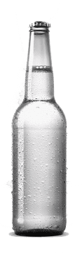 Chilled Sparkling Bottle of Refreshing Delight PNG