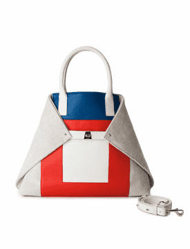 Stylish Contemporary Messenger Bag with Color Block Design PNG