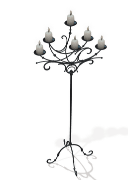 Elegant Candle Candelabra Display PNG