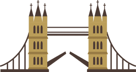 Golden Towers Bridge of Serenity PNG