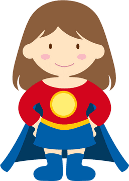 Courageous Superhero with a Heart of Gold PNG