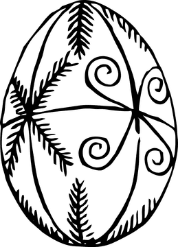 Easter Egg Design with Elegant Patterns PNG