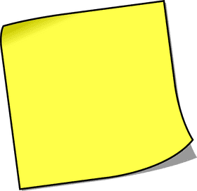 Bright Yellow Sticky Note for Quick Reminders PNG