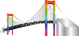Colorful Architectural Marvel The Rainbow Bridge PNG