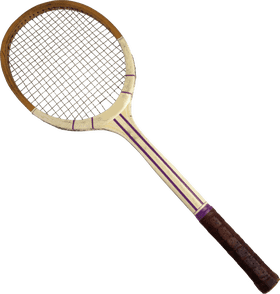 Vintage Tennis Racket with Classic Design PNG