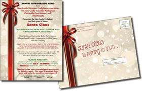 Postcard Invitation to Santa's Holiday Celebration PNG