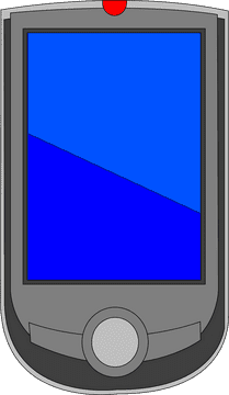 Smartphone with Bold Blue Display PNG