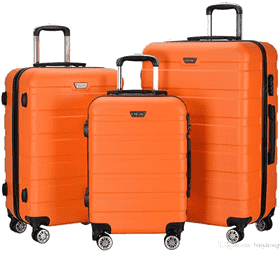 Bright and Bold Luggage Suitcase Set PNG