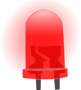 Bright Red LED Light Sign Showcase PNG