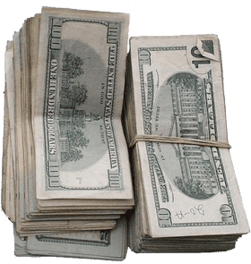 Stacked Currency Bundles PNG