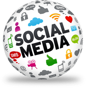 Vibrant Market Stall of Social Media Connections PNG