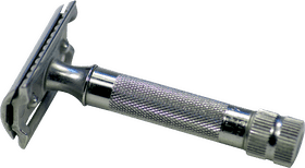 Precision Silver Razor for Smooth Shaving PNG