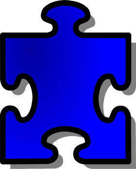 Blue Jigsaw Puzzle Piece A Study in Simplicity PNG