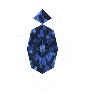 Radiant Blue Spiral Gemstone PNG