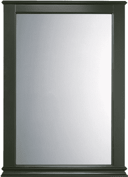 Elegant Black Mirror Frame Displaying Reflections PNG