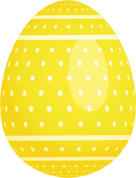 Easter Delight Yellow Polka Dot Egg PNG
