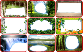 Nature-Inspired Photo Frame Collection PNG