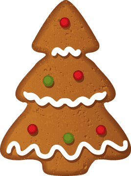 Festive Fortune Cookie Tree Delight PNG