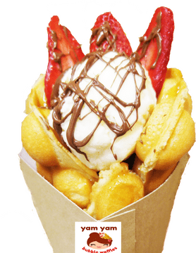 Delightful Soap Bubble Waffle Indulgence PNG