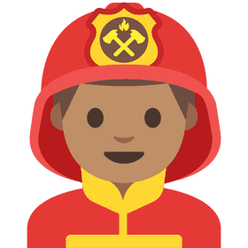 Brave Firefighter in Action PNG