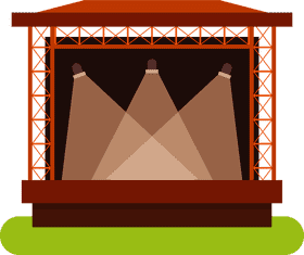 Illuminated Concert Stage for Unforgettable Performances PNG