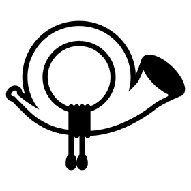 Whimsical Party Horn Celebration Icon PNG