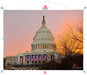 Sunrise Over the Capitol A New Day Begins PNG