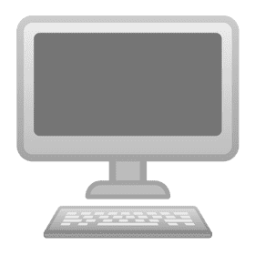 Essential Computer Part Monitor and Keyboard Combination PNG