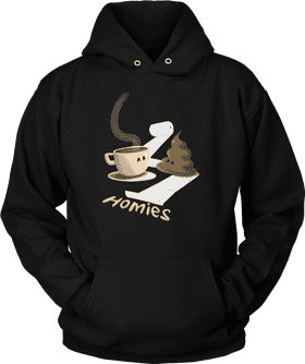 Poop Humor Coffee and Charcoal Comrades PNG