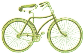 Bright Yellow Bicycle Adventure PNG