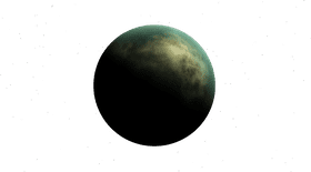 Mysterious Green Planet in Cosmic Embrace PNG