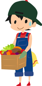 Grocery Buddy with Fresh Produce PNG