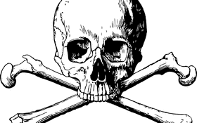 Bone Chilling Skull and Crossbones Design PNG