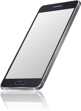Sleek Modern Smartphone with Reflective Surface PNG