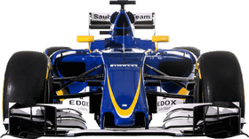 Dynamic Blue Race Car Ready for Speed PNG