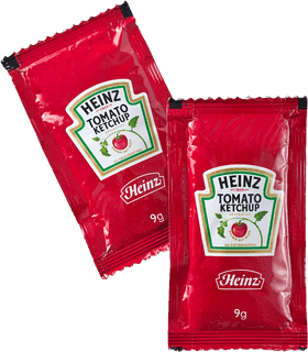 Heinz Tomato Ketchup Bottle Packets PNG